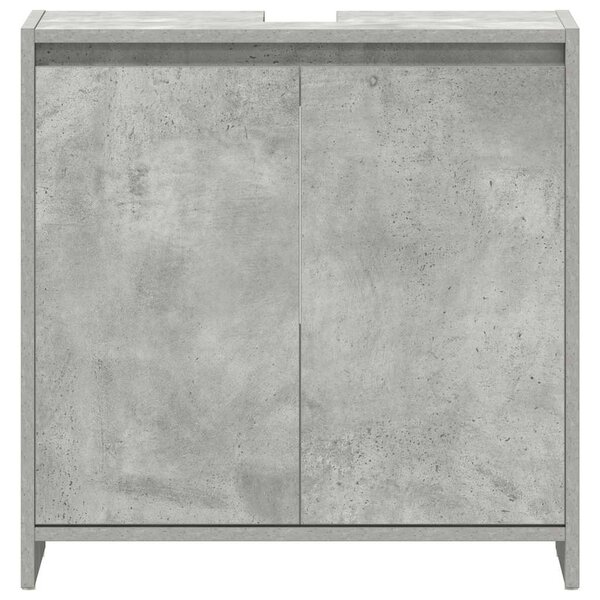 Betonszürke szerelt fa fürdőszobaszekrény 60 x 33 x 60 cm