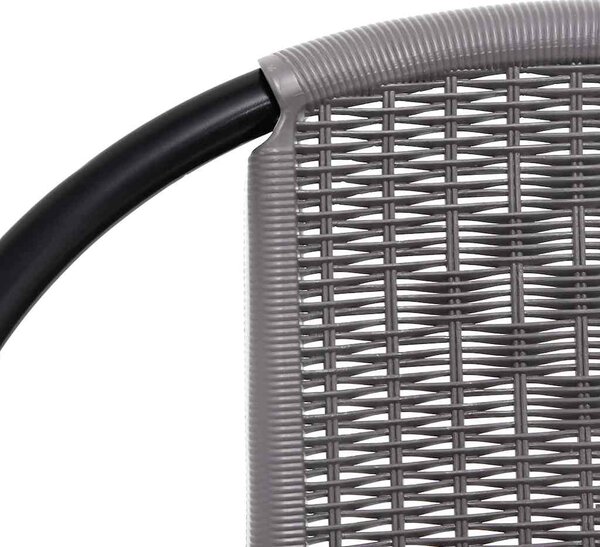 2 db műanyag rattan és acél kerti szék 110 kg