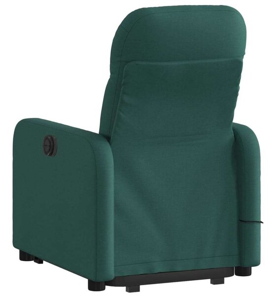RelaxComfort Masszázsfotel - Elektromos Felfelé Segítő - Sötétzöld