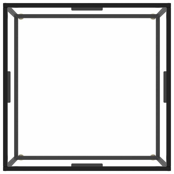Fekete dohányzóasztal edzett üveggel 80 x 80 x 35 cm