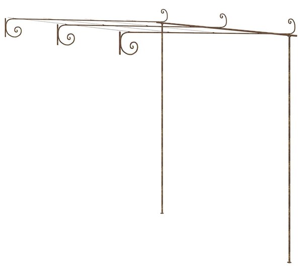 Antik barna vas kerti pergola 3 x 3 x 2,5 m