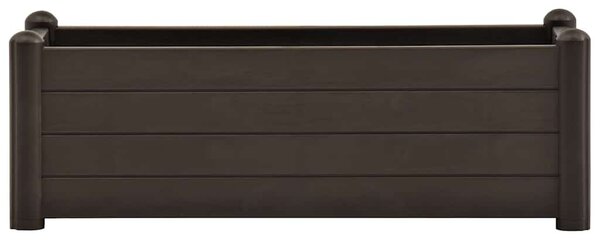 Kávészínű kerti PP magaságyás 100 x 43 x 35 cm