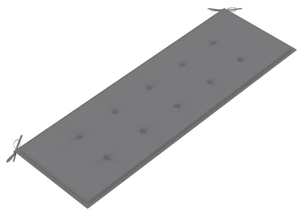 Tömör tíkfa rakásolható kerti pad párnával 159 cm