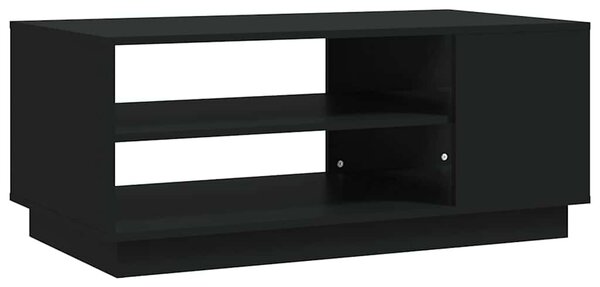 Fekete szerelt fa dohányzóasztal 102x55x43 cm