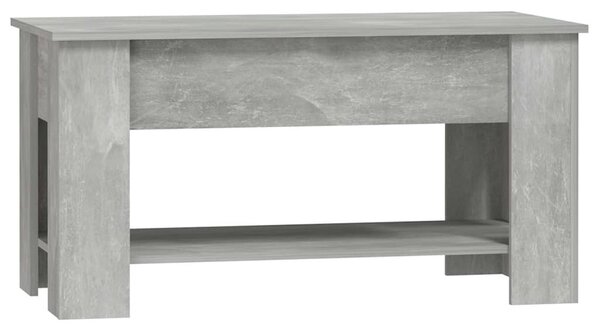 Betonszürke szerelt fa dohányzóasztal 101 x 49 x 52 cm