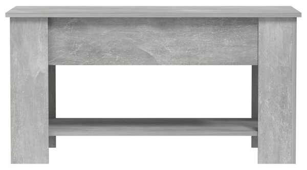 Betonszürke szerelt fa dohányzóasztal 101 x 49 x 52 cm