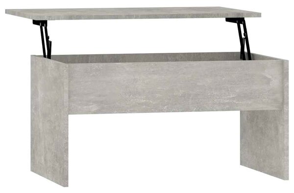 Betonszürke szerelt fa dohányzóasztal 80 x 50,5 x 41,5 cm