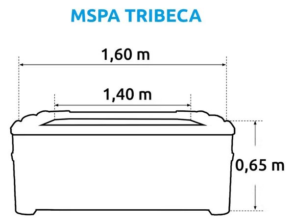 Felfújható pezsgőfürdő Marimex MSPA TRIBECA rögzített szerkezettel