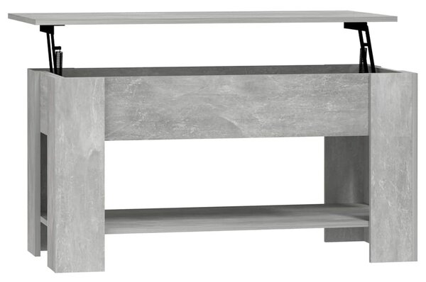 Betonszürke szerelt fa dohányzóasztal 101 x 49 x 52 cm