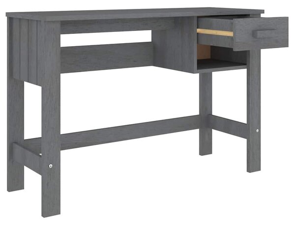 HAMAR sötétszürke tömör fenyőfa íróasztal 110 x 40 x 75 cm