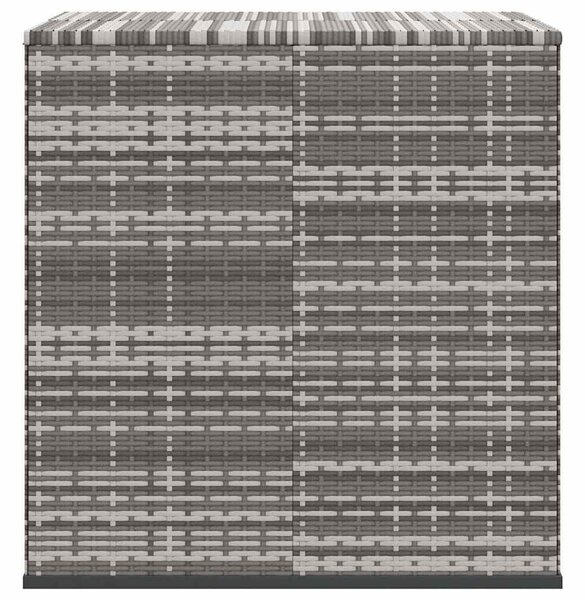 Szürke polyrattan kerti párnatartó doboz 100 x 97,5 x 104 cm
