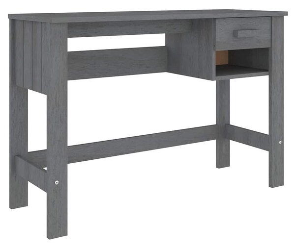 HAMAR sötétszürke tömör fenyőfa íróasztal 110 x 40 x 75 cm