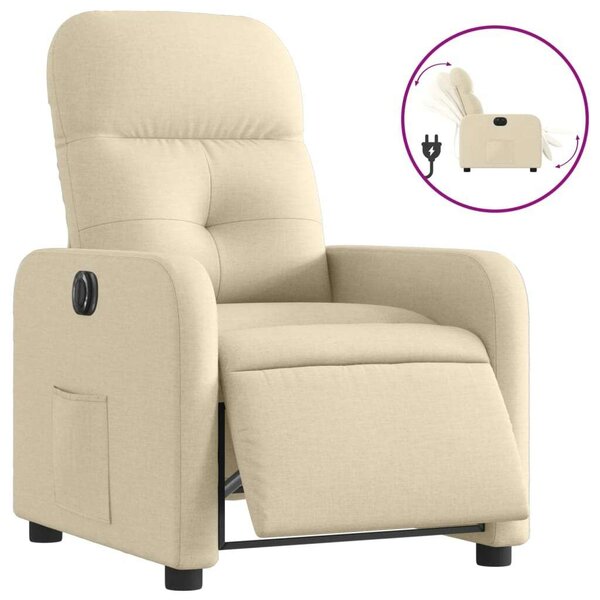 VidaXL Elektromos Relax Fotel - Krémszínű