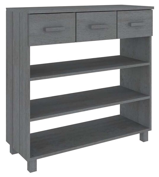 HAMAR sötétszürke tömör fenyőfa tálalóasztal 90 x 35 x 90 cm