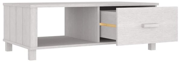 HAMAR fehér tömör fenyőfa dohányzóasztal 100 x 55 x 35 cm