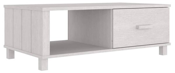 HAMAR fehér tömör fenyőfa dohányzóasztal 100 x 55 x 35 cm