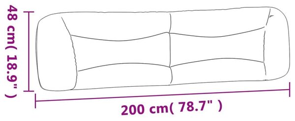 Fehér Műbőr Fejtámla Párna - 200 cm