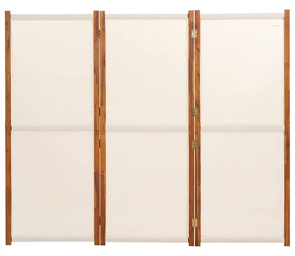 Fehér 3 paneles térelválasztó 210 x 180 cm