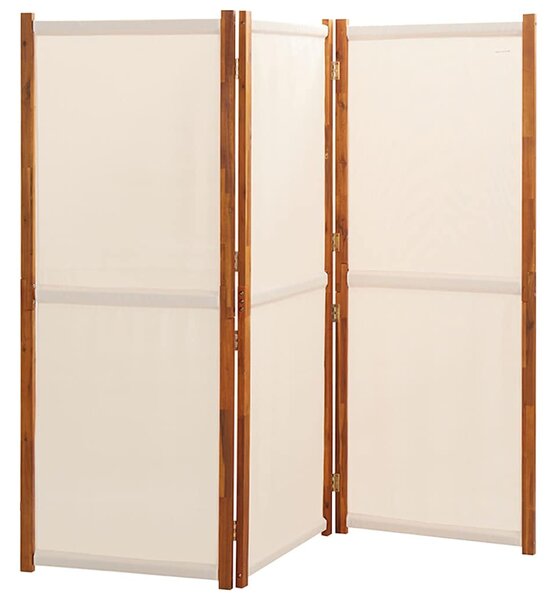 Fehér 3 paneles térelválasztó 210 x 180 cm