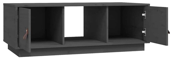 Szürke tömör fenyőfa dohányzóasztal 100 x 50 x 35 cm