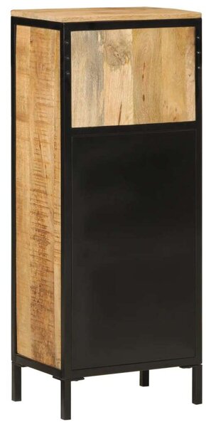 VidaXL tömör mangófa és vas fürdőszobai szekrény 40 x 27 x 90 cm