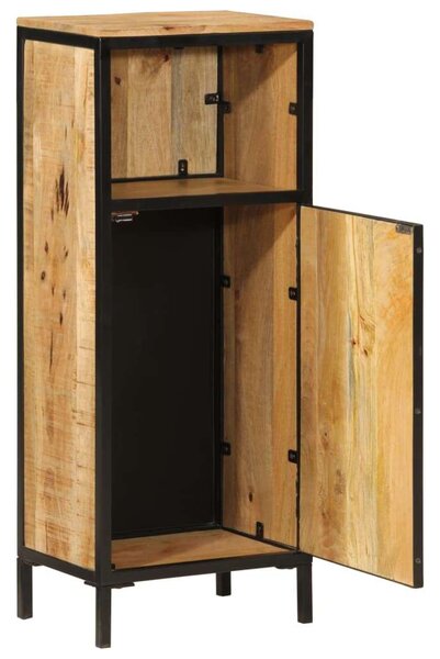 VidaXL tömör mangófa és vas fürdőszobai szekrény 40 x 27 x 90 cm