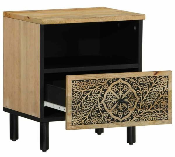 VidaXL Mangófa Éjjeliszekrény Szett - 2 db - 40x33x46 cm