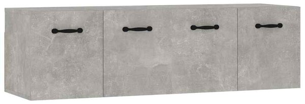 2 db betonszürke szerelt fa faliszekrény 80 x 35 x 36,5 cm