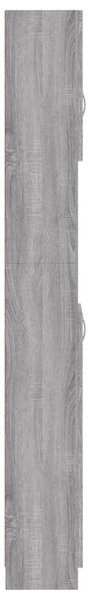 Szürke sonoma szerelt fa fürdőszobaszekrény 32 x 25,5 x 190 cm