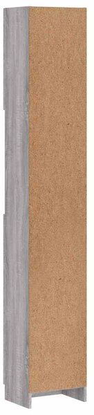 Szürke sonoma szerelt fa fürdőszobaszekrény 32 x 25,5 x 190 cm