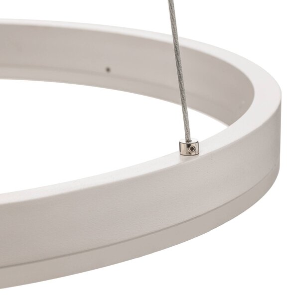 Arcchio Albiona LED lógó világítás, fehér, 1 gyűrű, Ø 40 cm, dimmelhető, Fehér / opál, Konyha, fém, Modern