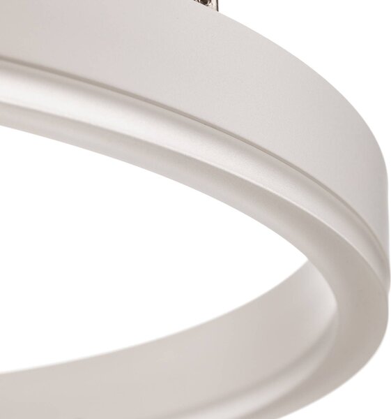 Arcchio Albiona LED lógó világítás, fehér, 1 gyűrű, Ø 40 cm, dimmelhető, Fehér / opál, Konyha, fém, Modern