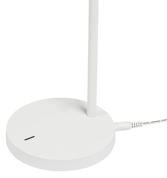 Lindby Ailina LED asztali lámpa, 36 cm magas, fehér, fényerőszabályzóval, dimmelhető, Fehér / opál, Dolgozószoba / Iroda, Műanyag, Modern