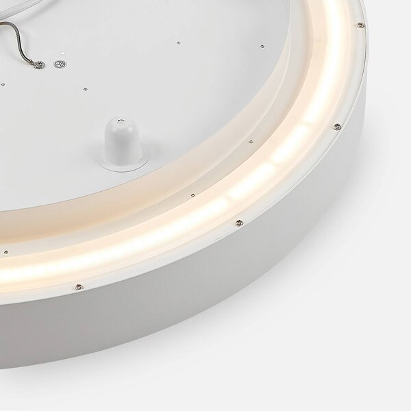 Arcchio LED mennyezeti lámpa Vanida, fehér, Ø 60 cm, fel/le, dimmelhető, Fehér / opál, Konyha, Alumínium, Modern