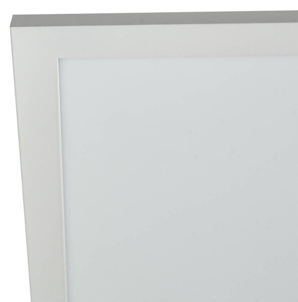 Lindby LED-es panel Enja, fehér, alumínium, 39,5 cm x cm, dimmelhető, Alu / szürke / cink, Dolgozószoba / Iroda, Alumínium, Modern