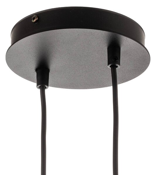 EMIBIG LIGHTING Lógó világítás Glassy, 6 izzós, fekete, grafit, üveg, 110cm, dimmelhető, Fekete, Nappali / Étkező, Üveg, Modern
