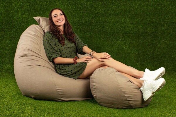 ALL IN - Babzsákfotel Garnitúra - XXL - Drapp
