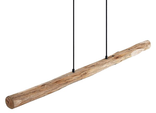 Lindby Nekala LED lógó világítás, fekete, fa, hossza 120 cm, dimmelhető, Fekete, Nappali / Étkező, Fa, Skandináv