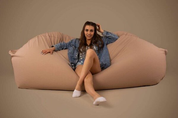 Relax Babzsák Kanapé - Drapp - 200x90x50 cm