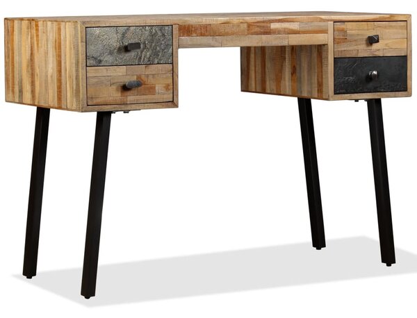 Tömör újrahasznosított fa íróasztal 110 x 50 x 76 cm