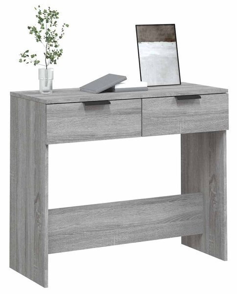 Szürke sonoma színű szerelt fa tálalóasztal 90 x 36 x 75 cm