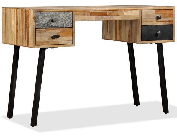 Tömör újrahasznosított fa íróasztal 110 x 50 x 76 cm