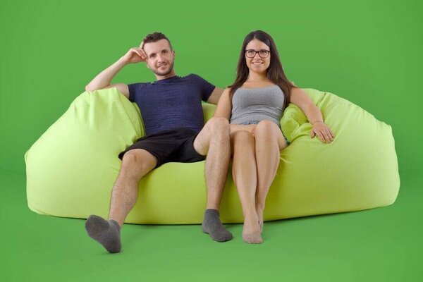 Relax Fűzöld Babzsák Kanapé - 200x90x50 cm