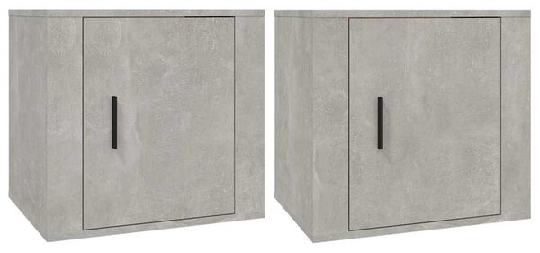 2 db betonszürke éjjeliszekrény 50x39x47 cm