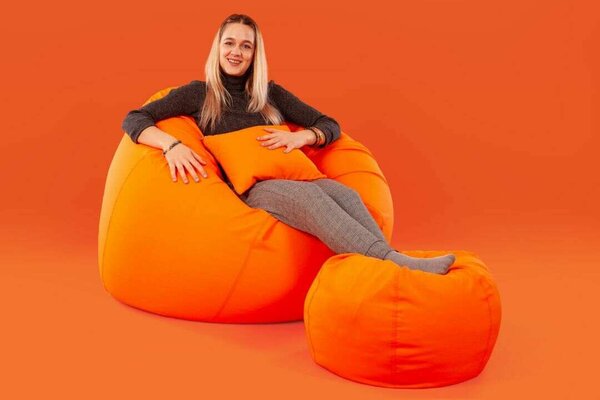 Narancs XXL Babzsákfotel Garnitúra