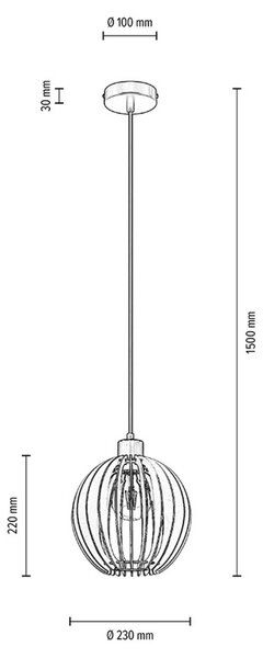 Envostar Clay lógó lámpa nyírfa rétegelt lemez Ø 23 cm, dimmelhető, Világos fa, Nappali / Étkező, Fa, Skandináv