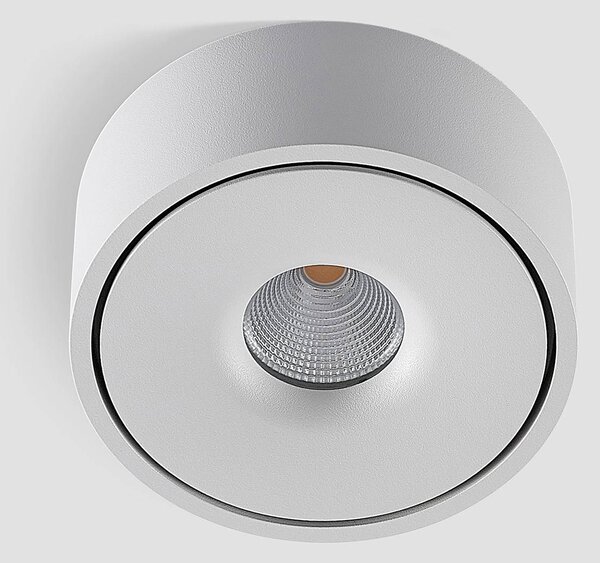 Arcchio Rotari LED mennyezeti lámpa, fehér, fém, Ø 12 cm, dimmelhető, Fehér / opál, Folyosó, Alumínium, Modern