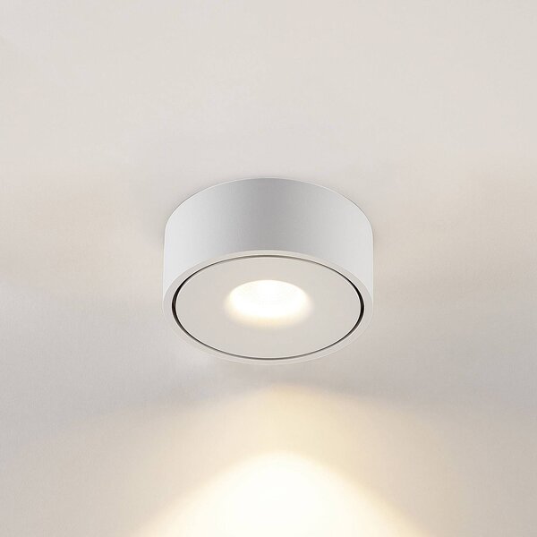Arcchio Rotari LED mennyezeti lámpa, fehér, fém, Ø 12 cm, dimmelhető, Fehér / opál, Folyosó, Alumínium, Modern