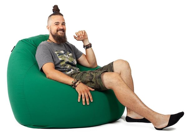 Relax XXL Babzsákfotel - Zöld - 110x110x70cm