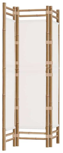 3 paneles összecsukható bambusz és vászon térelválasztó 120 cm